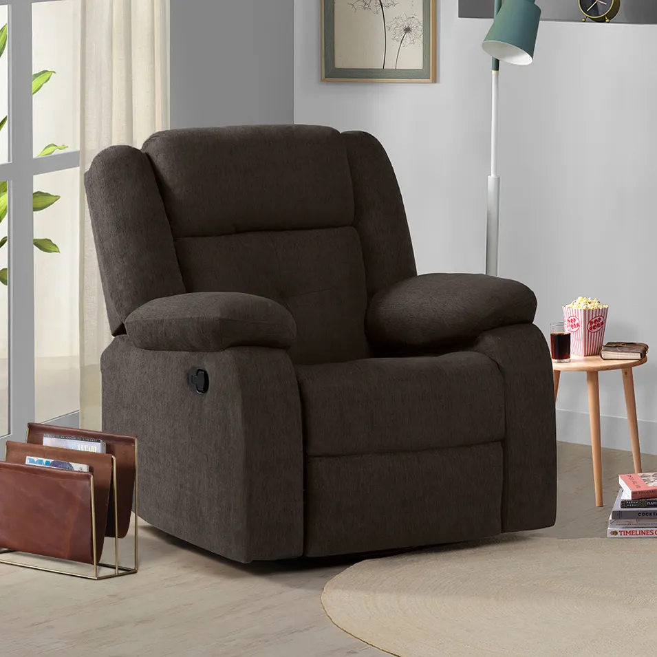 Recliner RX7- Swivel Rocker Recliner (Egyptian Brown, One Seater)